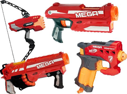  tous les Pistolet Nerf n-strike elite mega Mega 